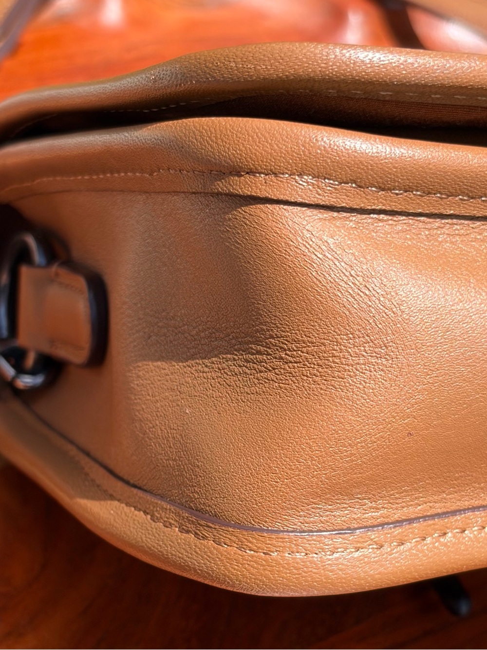 Coach LE 75th Anniversary Penny Pocket Purse Saddle Brown Leather F57461 EUC - Picture 13 of 17